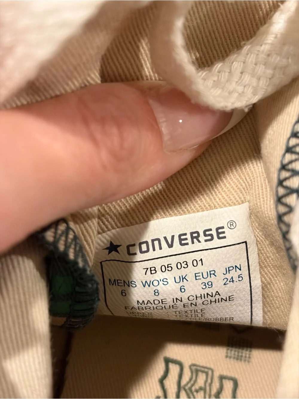 Converse Chuck Taylor All Star High Top Green striped shoes